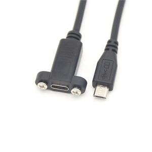 0.5m USB 2.0 mikro Usb Panel montajlı delikli c kablosu yazın - Product Image 1