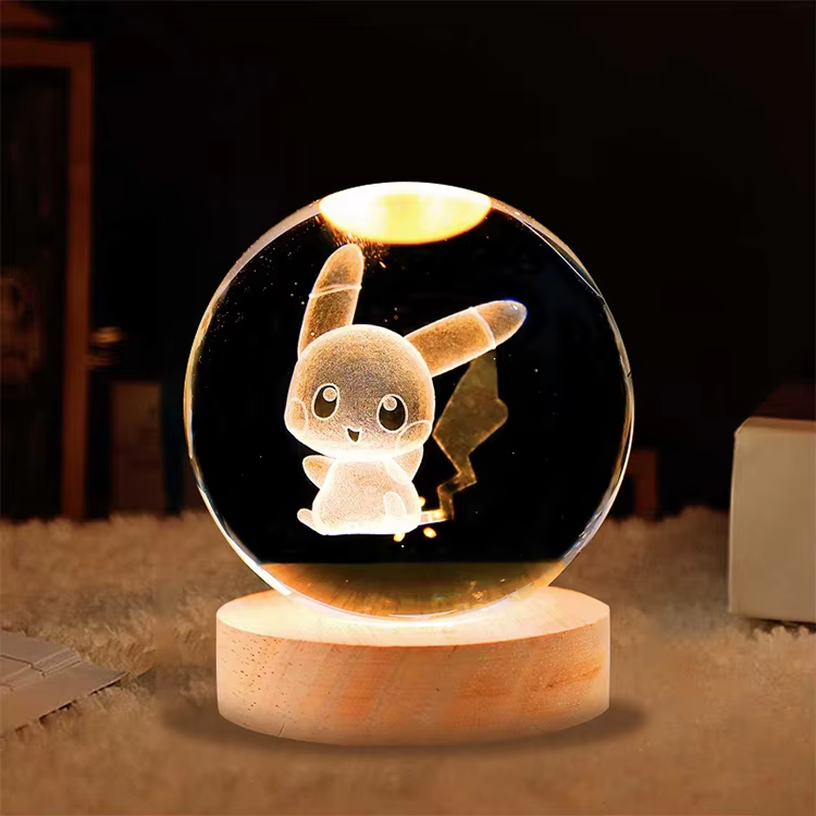 Wood Base+Rabitt design crystal