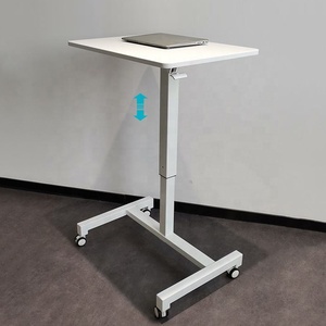 Modern Home Work <strong>Rolling</strong> Laptop Desk Mobile <strong>Table</strong> with Pneumatic Gas Lifting Height Adjustment Ergonomic Sit Stand <strong>Computer</strong> Desk - Product Image 3
