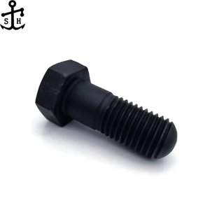 工場カスタムラウンドテールハーフスレッド六角頭ボルトANSIASMEB 18.2.1 UNC UNF A10グレード258黒炭素鋼六角ボルト - Product Image 3