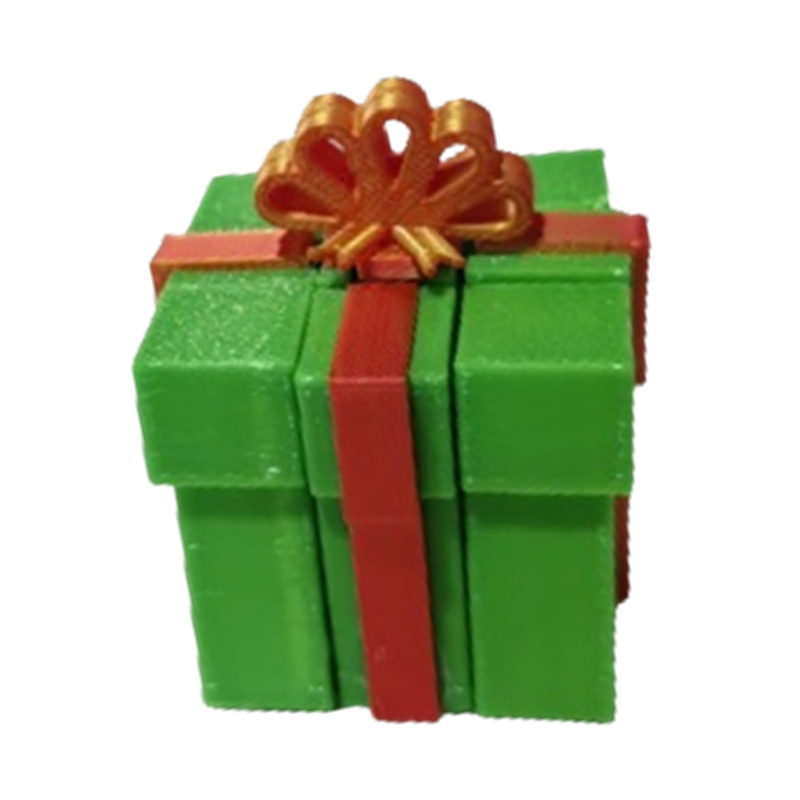 Caja de Regalo Navideña Verde 4CM