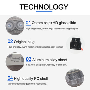 ไฟโลโก้ประตูรถ2ชิ้นโปรเจคเตอร์ HD สองโหมดไฟ LED ต้อนรับไฟ6โวลต์สภาพใหม่เข้ากันได้กับอุปกรณ์เสริมของเทสลา - Product Image 5