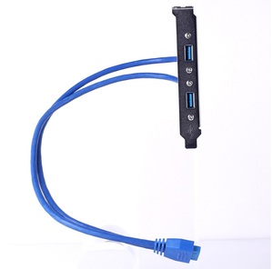 High Speed Dual <strong>USB</strong> <strong>3</strong>.<strong>0</strong> Back Panel Expansion Bracket to 20-Pin <strong>Header</strong> Cable (<strong>2</strong>-Port) Motherboard for PC - Product Image 2