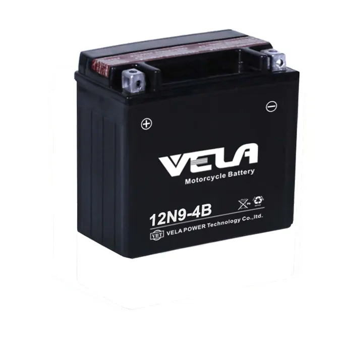 Vrla Dry Charged MF avec bouteille d'acide 12N9-BS 12V9AH Batterie au plomb-acide de moto plate pour vélo électrique