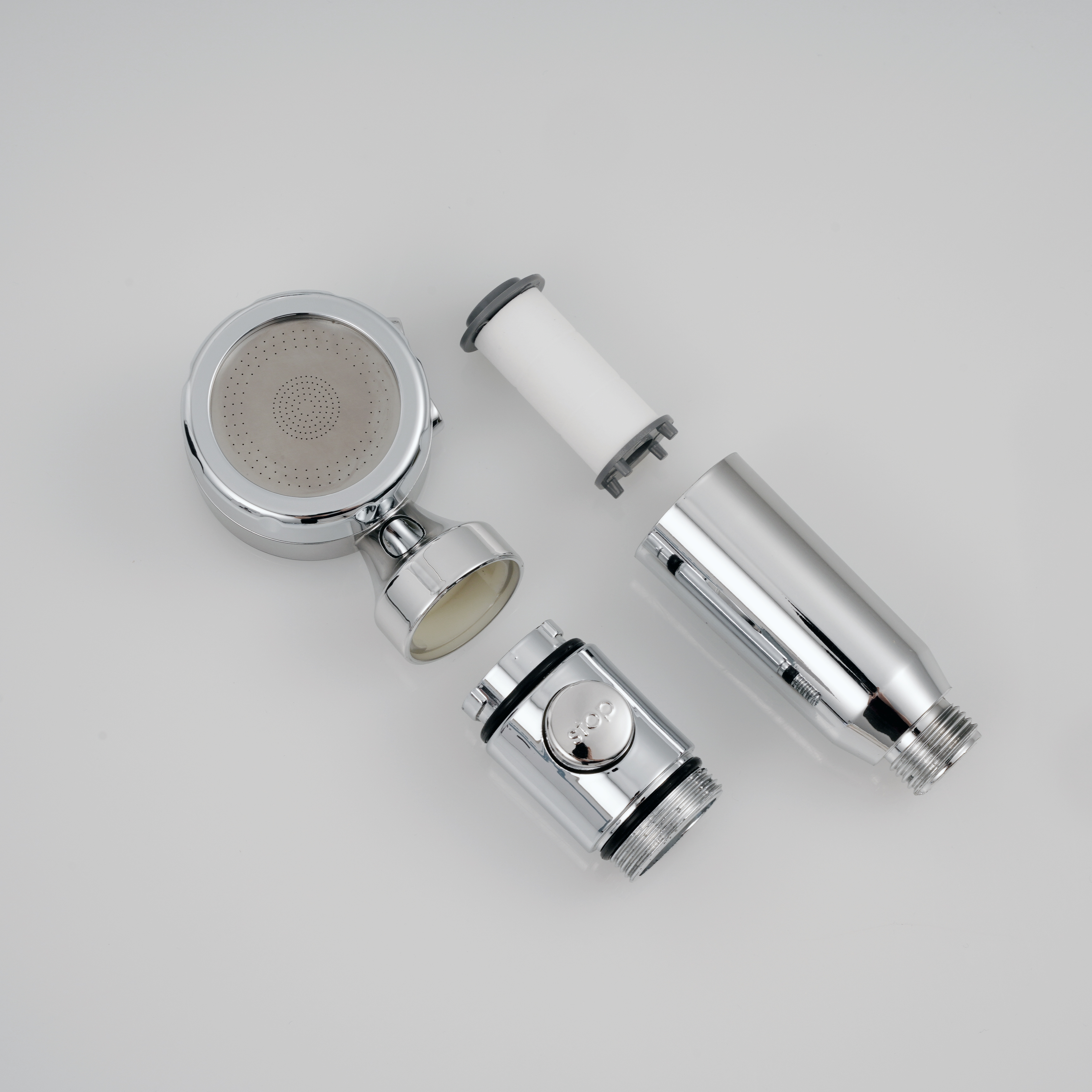 Chrome avec bouton d'arrêt