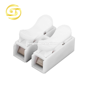 YX CH2 CH-<strong>2</strong> 2pin Press On Quick Connect Terminal Block Self Locking Wire Connector For LED Solderless 250V White Color - Product Image 1