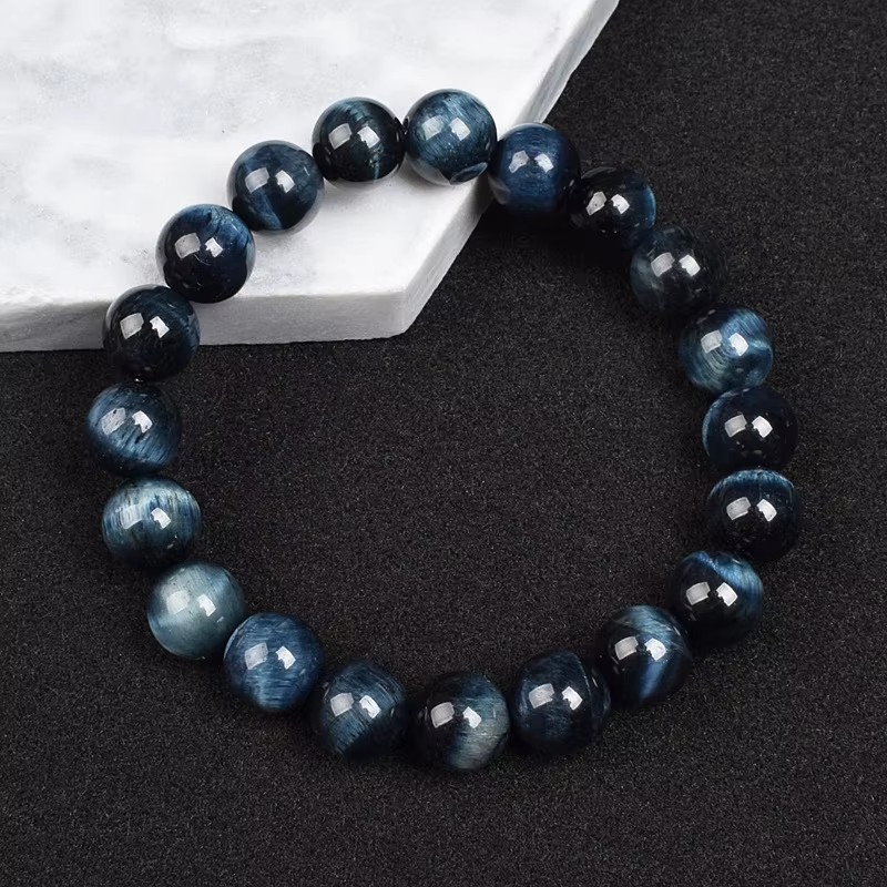 Ink-blue tiger eye bracelet
