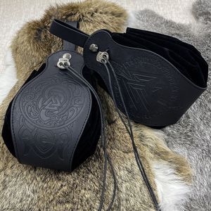 エコワルソン中世ヴィンテージマネーポーチバッグクロスボーダー小銭入れバイキングレザー巾着コスチュームアクセサリー男性女性用