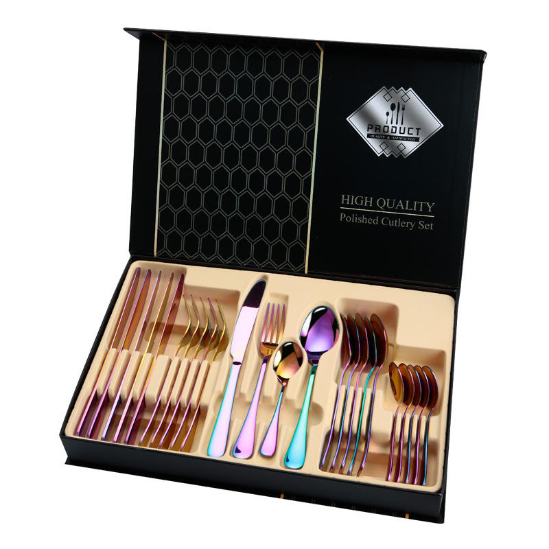 Multicolor 24pcs cutlery