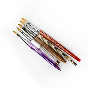 Professional-Handled Custom-Made Nail <strong>Brushes</strong> with Soft Features Including Drawing Pens and Round Oval <strong>Brushes</strong> - Product Image 1