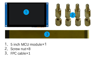 Interfaccia MCU 5 pollici tft schermo lcd con pannello Touch capacitivo - Product Image 6