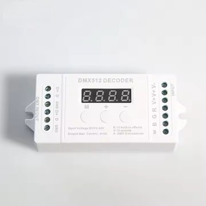 RGB/RGBW aydınlatma çözümleri için manuel anahtar dijital ekran PWM DC9-24V denetleyici ile 4CH LED şeritler DMX512 dekoder - Product Image 4
