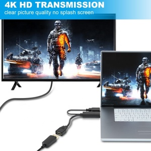 USB2.0電源ケーブル付きの新しいHDMI-Displayportアダプター4K30HzHDアダプターディスプレイケーブル付きHDMI-DPゲームコンピューター - Product Image 6