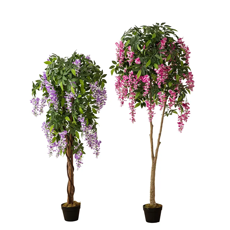 Árbol artificial de glicina, decoración para el hogar, jardín y oficina, gran oferta, venta al por mayor