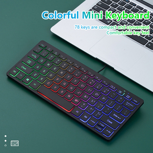 Mini Small Size Wired <strong>Keyboard</strong> LED Backlit Chocolate Luminous USB Interface New for Notebook Desktop <strong>Computer</strong> Office Game <strong>Use</strong>