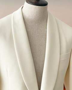 Sang trọng tinh tế <span class=keywords><strong>scabal</strong></span> Alpaca len vải thoáng khí treo lên Boutique màu xanh hải quân 2-mảnh phù hợp với nam giới - Product Image 5