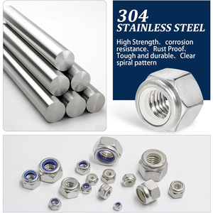 Kích thước tùy chỉnh din6926 Metric nhôm Nylon M3 M4 M5 M6 M8 mặt bích Hex chèn khóa hạt phẳng khóa hạt - Product Image 3