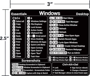 Настраиваемый язык Windows ярлык стикер клавиатура сочетание клавиш для ноутбука сочетание клавиш стикер для любого ПК ноутбука или настольного компьютера - Product Image 3
