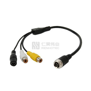 后视图延伸电缆GX12 4 5 6针至RCA适配器，用于摄像机头线汽车20M M12 - Product Image 3