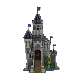 Funbuild มุมมองถนน31120อิฐย้อนยุคยุคกลาง MOC-101775ปราสาทเหยี่ยวอัศวินดำปราสาทยุคกลางอาคารของเล่น - Product Image 5