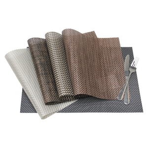 STARUNK Personalizado Isolamento Térmico PVC Mesa De Jantar Esteiras Não Slip Retângulo Tecido Luxo Place Mats