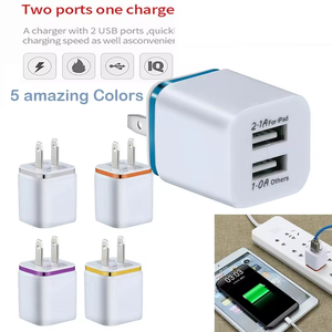 Yüksek kalite abd/ab 5V 2.1/1A şarj cep telefonları için çift USB şarj duvar güç adaptörü - Product Image 5