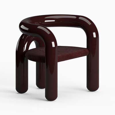 Chaise courbée sans assise rembourrée - 786072