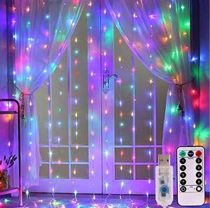 3*3メートル300 LED銅線ライトカーテンライトルームデコレーションストリングUSBリモコンランタンフック付き - Product Image 5