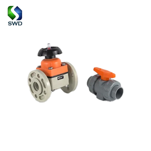 SWD endüstriyel sınıf DN15 DN20 DN25 DN32 DN40 DN50 çift gerçek sendika diyafram valf plastik UPVC CPVC PPH PVDF diyafram valf - Product Image 3