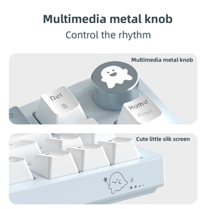 Teclado mecánico ergonómico para juegos 70%, estilo QWERTY multifunción con metal para usuarios de escritorio y Mac, diseño de moda - Product Image 5