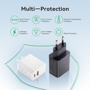 美国插头20W PD移动快速充电USB a型C型充电器块双充电器，带C型微型USB电缆 - Product Image 5