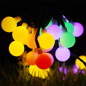 Solar-Globuslichter für Outdoor-Camping Zeltdekoration mit 8 Modi ferngesteuert wasserdicht Farbwechsel Globus-Stringlichter