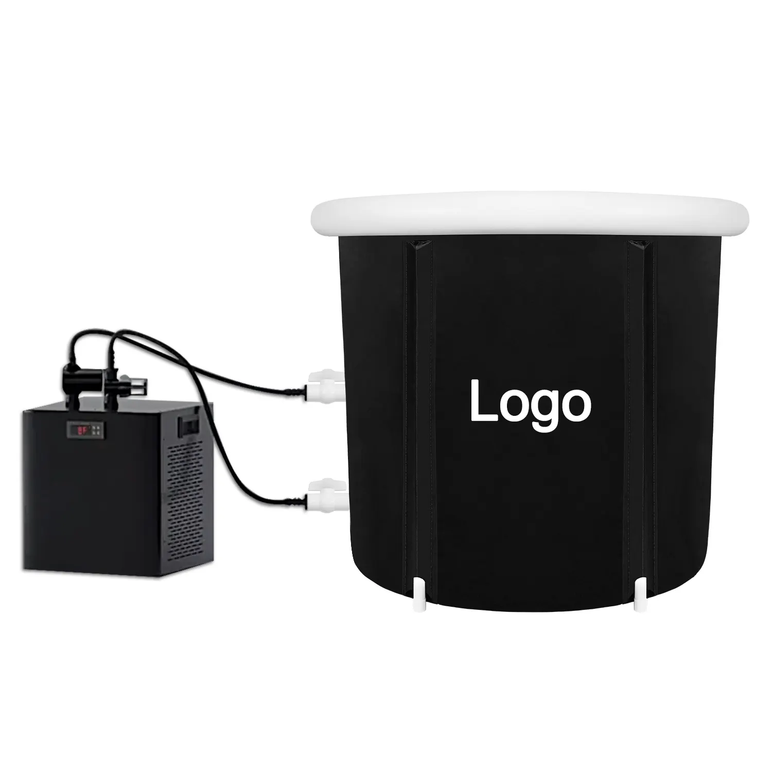 Vasca da bagno portatile a immersione fredda con Logo personalizzato Fitness con vasca da bagno gonfiabile per adulti con refrigeratore