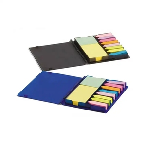 Venta al por mayor cubierta de cuero para hacer la lista de notas adhesivas libro Post Note Set índice combinación blocs de notas personalizados - Product Image 1
