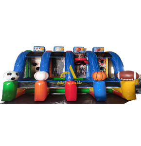 מותאם אישית <span class=keywords><strong>4</strong></span> 1 קרנבל מתנפחים משחק ספורט משחק עיצוב פופולרי כיף לבנים pvc pvc
