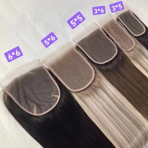 Venta al por mayor 3*5 3*6 5*5 5*6 6*6 16 pulgadas Cierre de encaje transparente Sistema de Integración de malla para la pérdida de cabello - Product Image 2