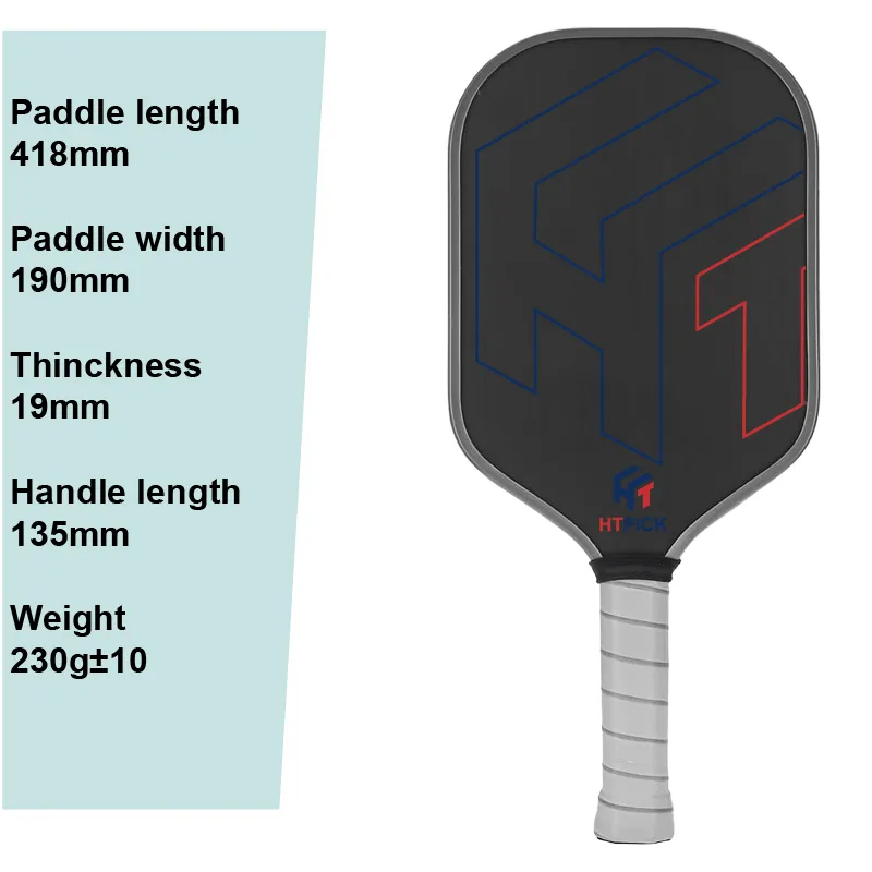 HTPICK High Quality USAPA Approved Pickle Ball Paddle PP Honeycomb Core t700 Friction carbon fiber pickelball paddle