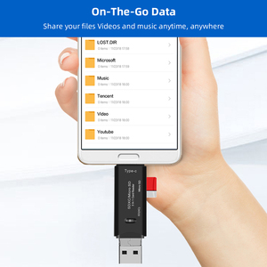 便携式卡适配器3合1 USB-C USB-一款微型USB摄像头存储卡读卡器，适用于电脑笔记本电脑智能手机平板电脑 - Product Image 4