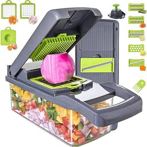 Sebze kesicisi 15 1 çok fonksiyonlu gıda parçalayıcı ile 7 bıçakları dilimleme Dicer kesici sebze kesici ile konteyner - Product Image 1