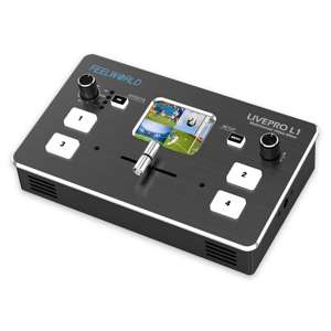 FEELWORLD LIVEPRO L1 V1 4K <span class=keywords><strong>HDMI</strong></span>视频混合器切换器4输入多摄像机直播流制作混合器视频厂家直销