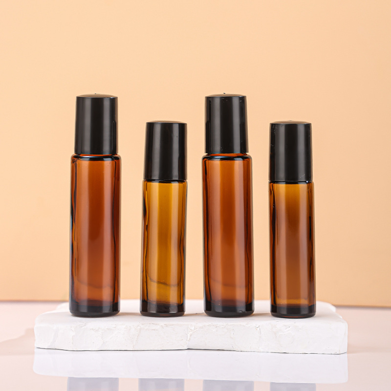 10ml + Bolas de acero + Tapa de plástico negra