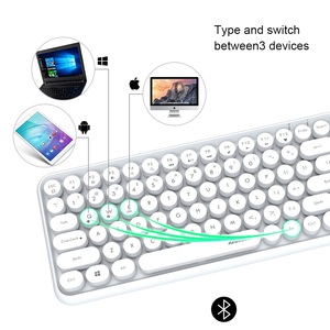 Teclado inalámbrico 308i BT, teclado redondo de 10m, BT, conexión de 84 teclas para PC y portátil de varios sistemas - Product Image 6