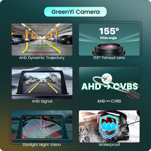 GreenYi AHD <strong>Dynamic</strong> Trajectory Car Rear View <strong>Camera</strong> Intelligent Track Guide Line Universal Vehicle <strong>Backup</strong> Reverse Night Vision - Product Image 4