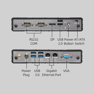 Intel Atom E3940 DDR3 8GB MSATA M.2 SSD 2 RS232 COM Puertos Ethernet Industrial Sin Ventilador Mini Ordenador PC Para Industria - Product Image 6