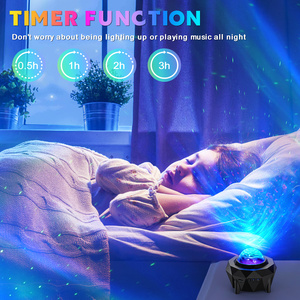 USB RGB LED yıldız projektör deniz dalga projektör gece lambası yatak odası gökyüzü için müzik hoparlörü ve uzaktan kumanda ile yeşil lazer - Product Image 5