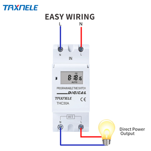 Nuovo tipo Din Rail interruttore temporale digitale relè controllo 2 fili settimanali 7 giorni programmabile AC 220V 12V 24V 48V 16A 30A - Product Image 2