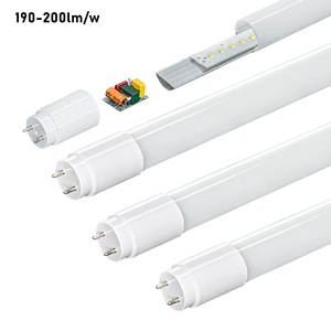 G13 4ft 8ft T8 UL 190-200lm/wタイプアルミニウムLEDチューブ、PCフィルム付き両端電源入力LEDチューブライト - Product Image 1