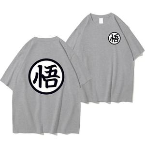 2024サマーファッションOネックルーズフィットカジュアル原宿服メンズ特大コットン半袖Tシャツアニメ孫悟空コスプレ - Product Image 6