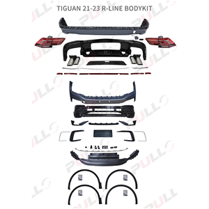 Body <strong>Kit</strong> for Volkswagen TIGUAN 21-23 R LINE Include Front and Rear Bumper Assembly with Rear Diffuser