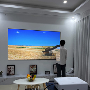Pantalla de proyector de marco fijo ALR de 160 pulgadas y 1,1 ganancia, pantalla de proyección de rechazo de luz ambiental para proyector de largo alcance 8K - Product Image 2